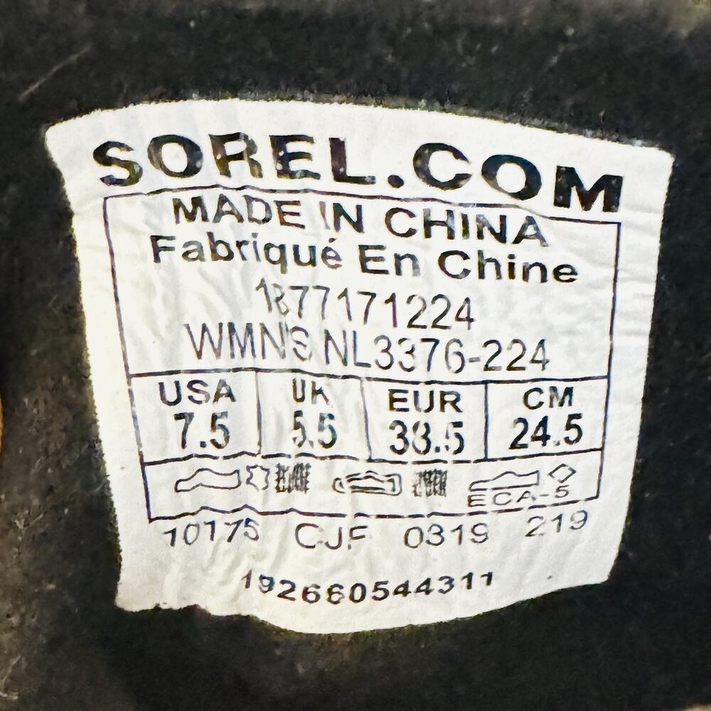 Sorel Boots Womens 7.5 Brown Gray Leather Lexie Lace Up Wedge Round Toe Booties - Picture 12 of 13